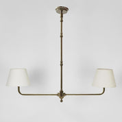 Sheridan Two Arm Pendant Light Antique Brass