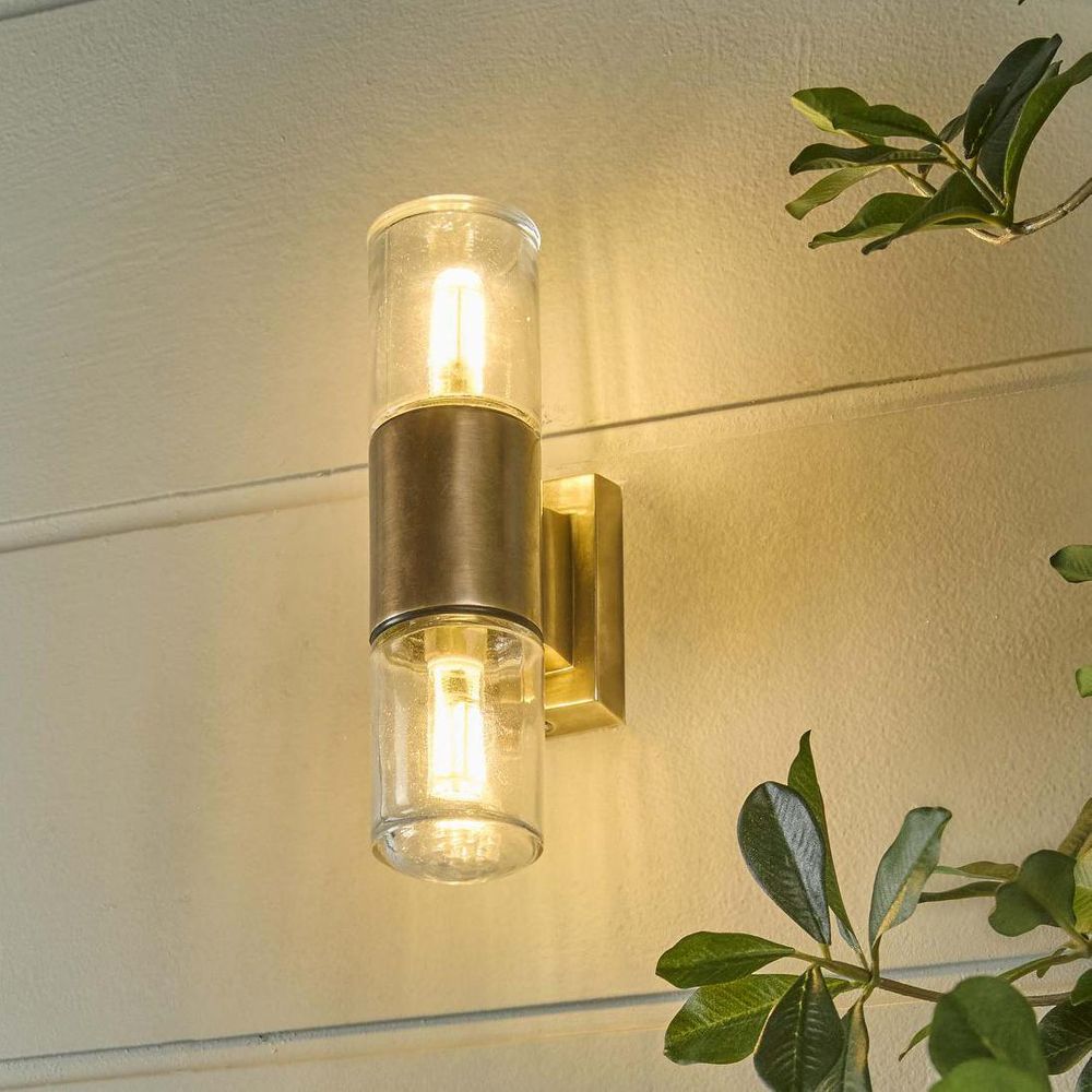 Plover Up & Down Wall Light Antique Brass