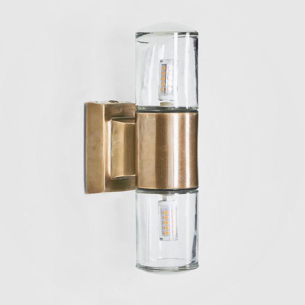 Plover Up & Down Wall Light Antique Brass