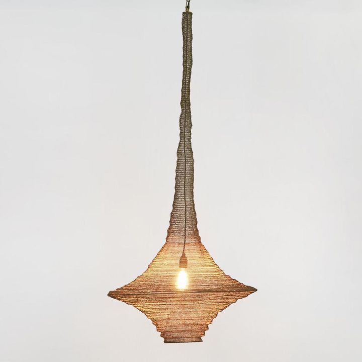 Santa Monica Hanging Lamp Antique Brass