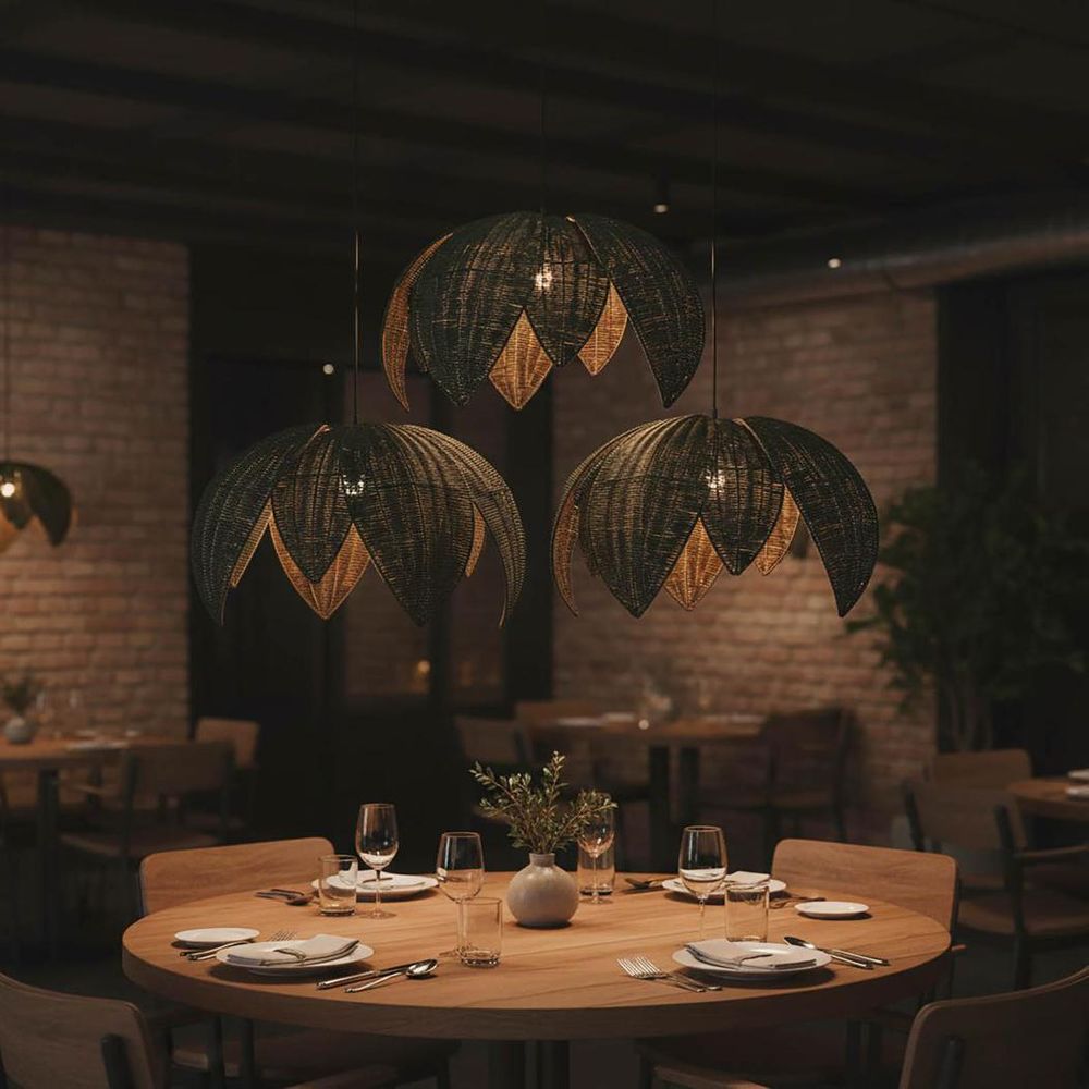Bali Large Pendant Black