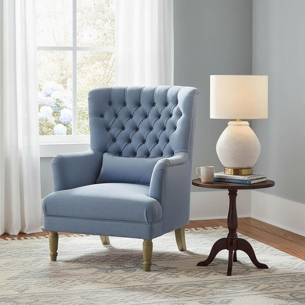 Forbes Table Lamp White Sandstone Base With Linen Shade