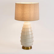 Grace Table Lamp White Base With Linen Shade