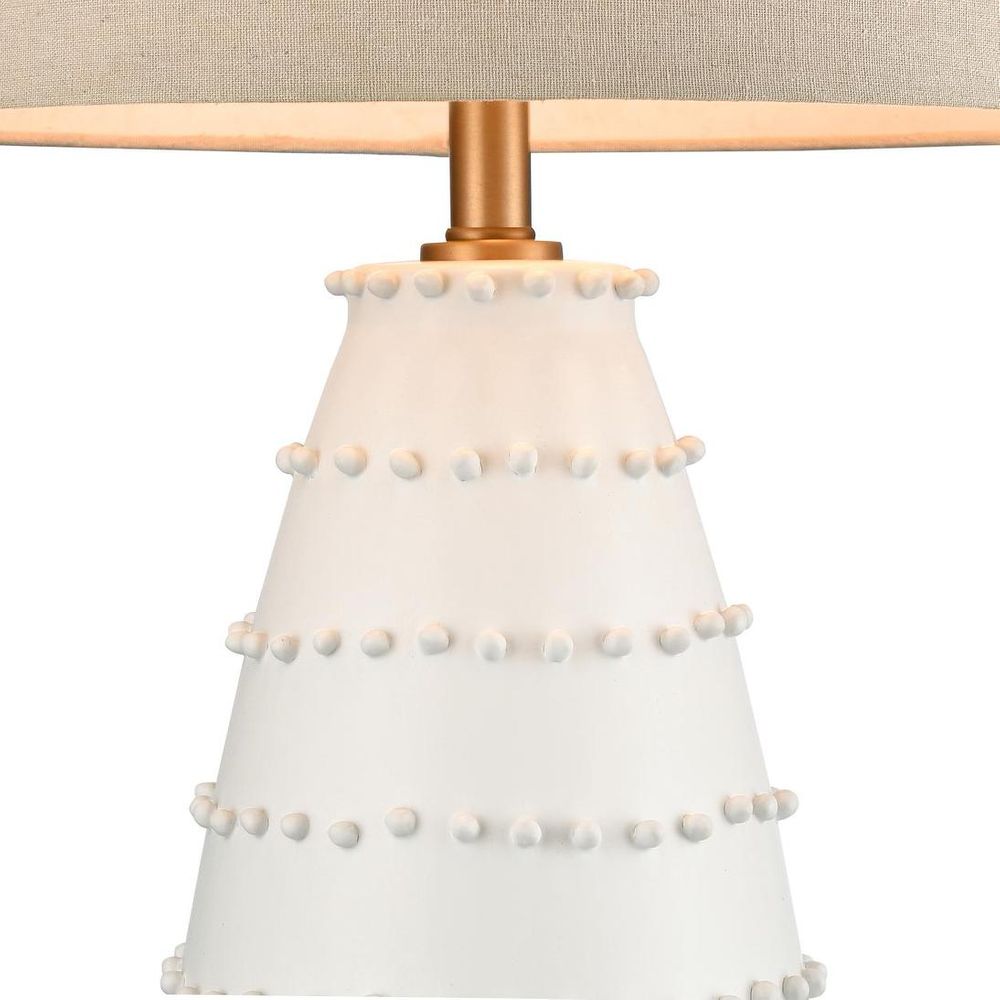Grace Table Lamp White Base With Linen Shade