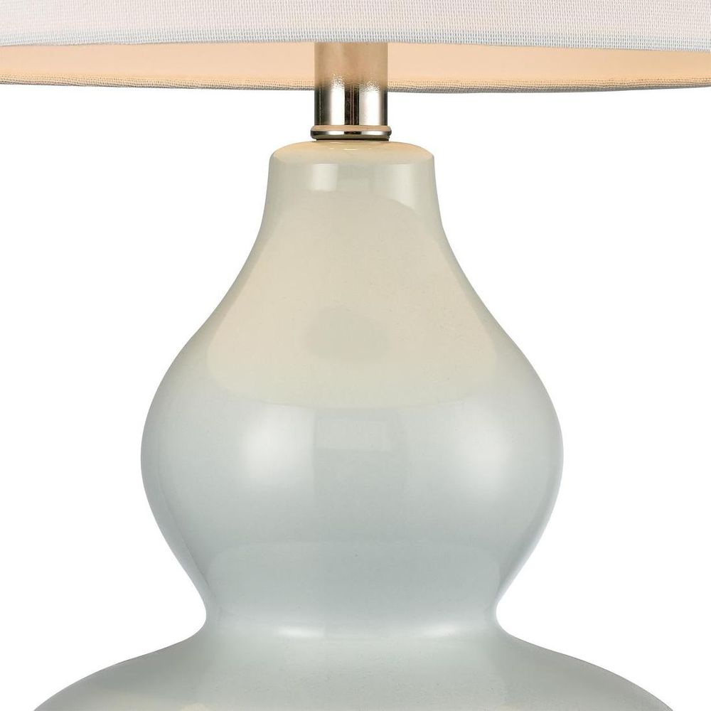 Sutton Table Lamp Light Blue Base With White Shade