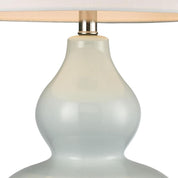 Sutton Table Lamp Light Blue Base With White Shade