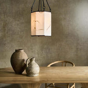 Stone Flower Pendant Light White