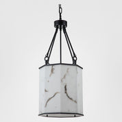Stone Flower Pendant Light White