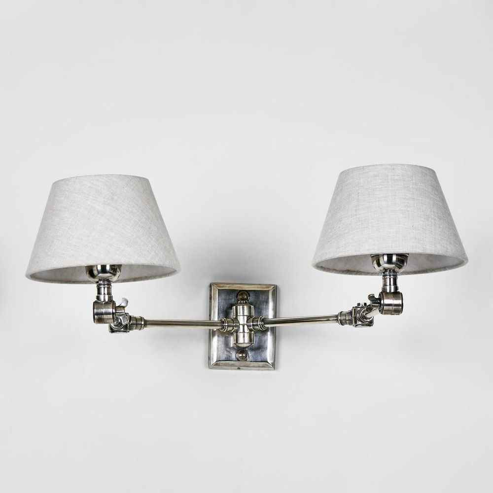 Worcester 2 Light Sconce Base Antique Silver