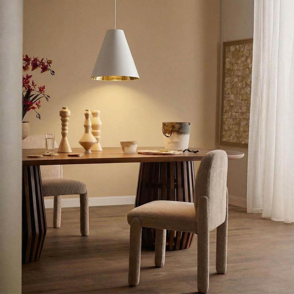 Conrad 1 Light Pendant White Silver