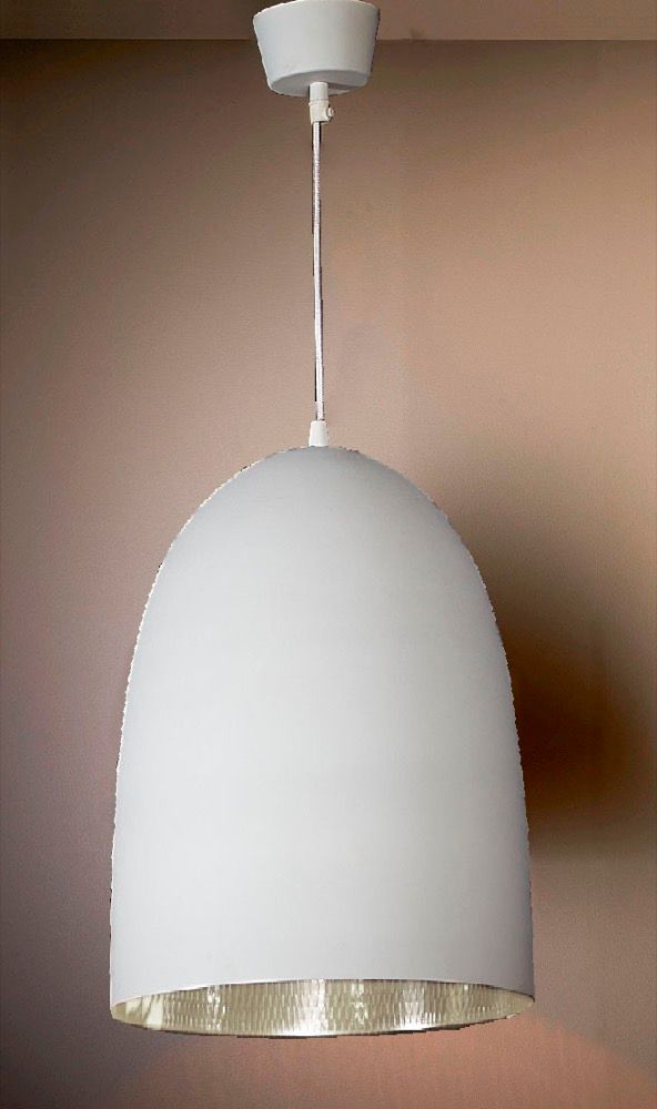 Washington 1 Light Pendant White Silver