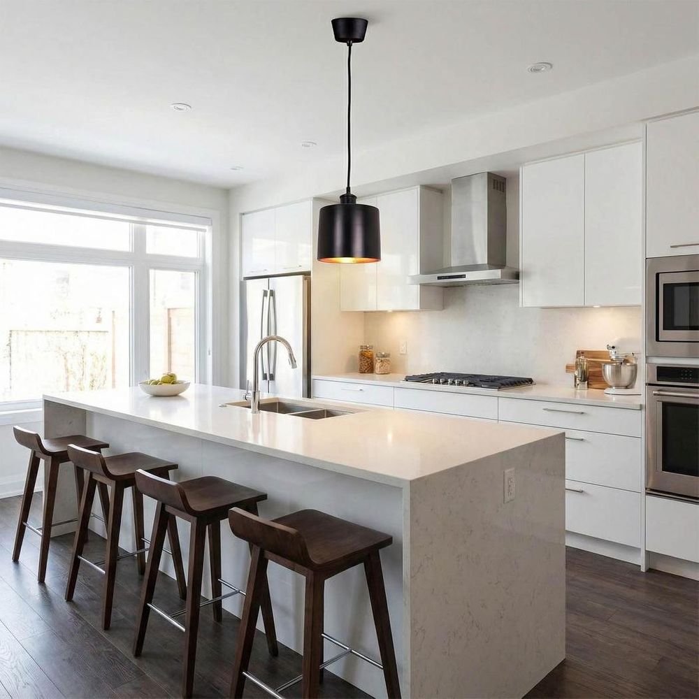 Portofino Pendant Light W155mm Black Brass