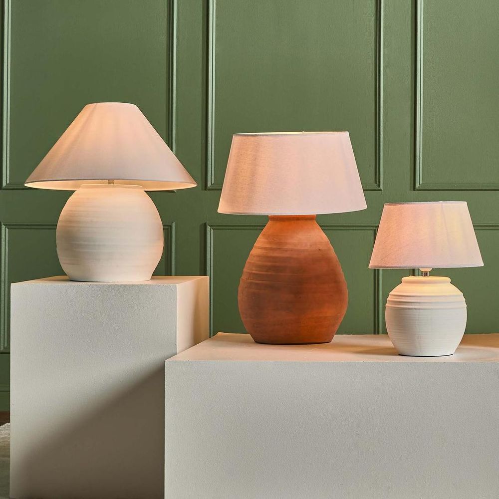 Narbon Table Lamp with Shade Brown