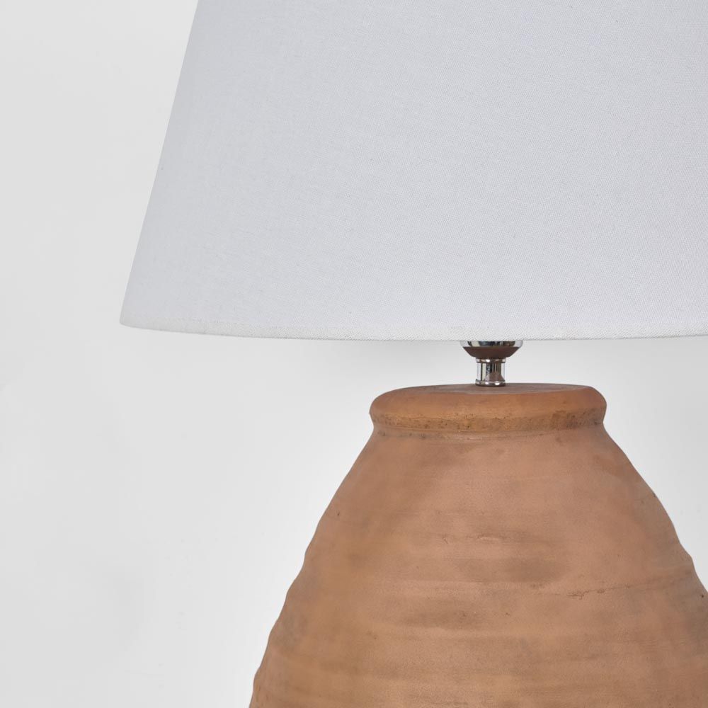Narbon Table Lamp with Shade Brown