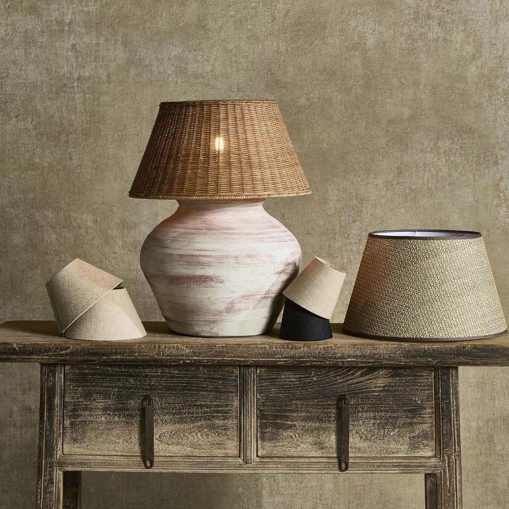 Toulon Table Lamp with Shade White