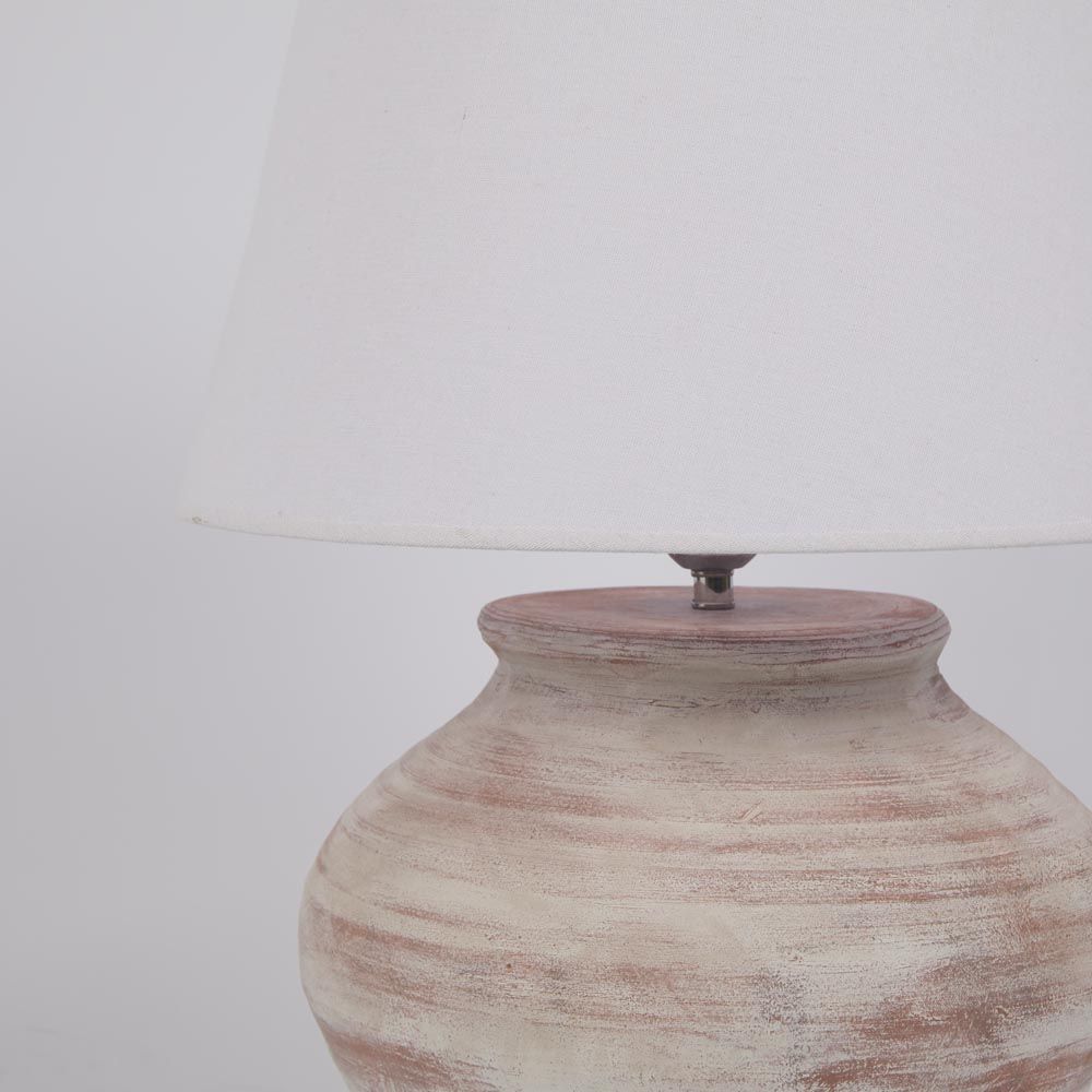 Toulon Table Lamp with Shade White