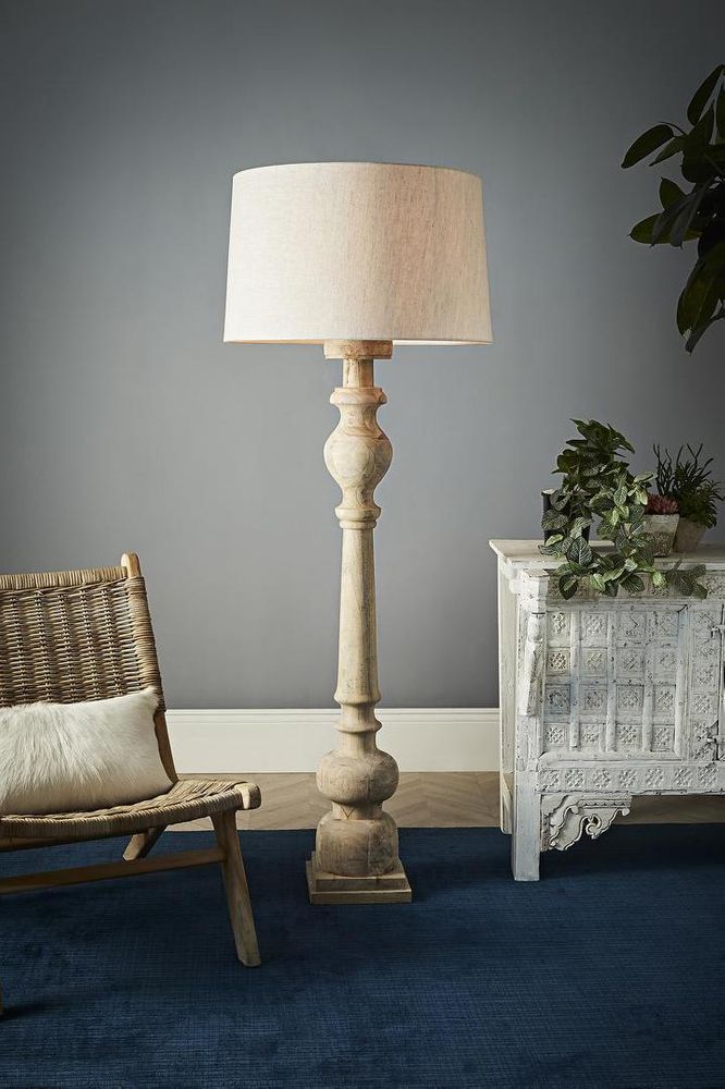 Rook Large Pillar Floor Lamp Light Natural