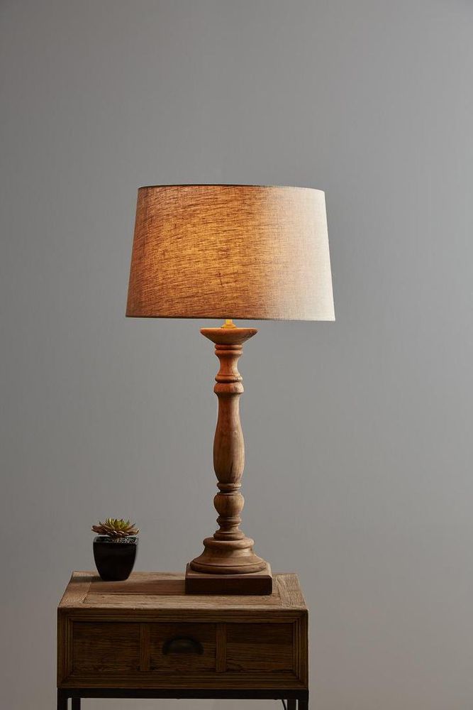 Candela Small Table Lamp Dark Natural