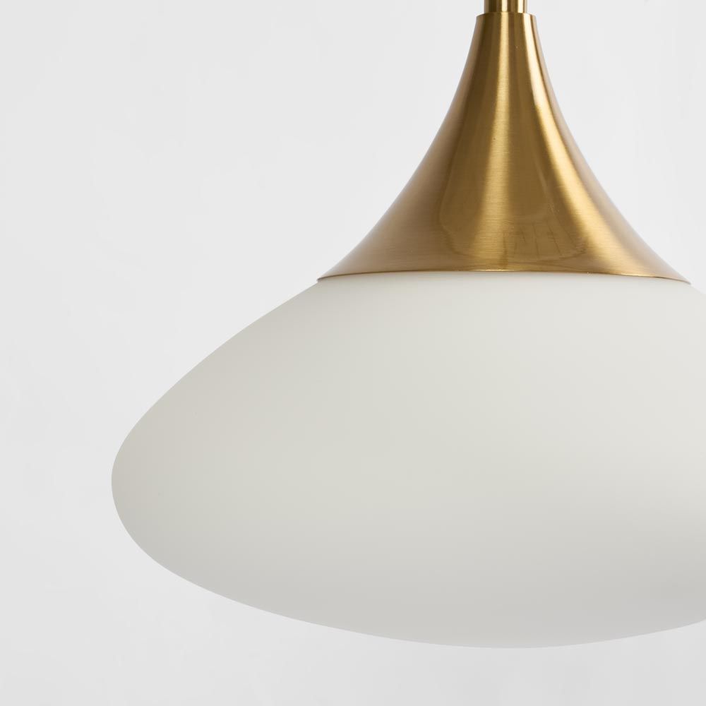 Toti Glass Pendant Antique Brass