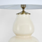 Matisse Glazed Ceramic and Metal Vase Table Lamp Base Only - Cream