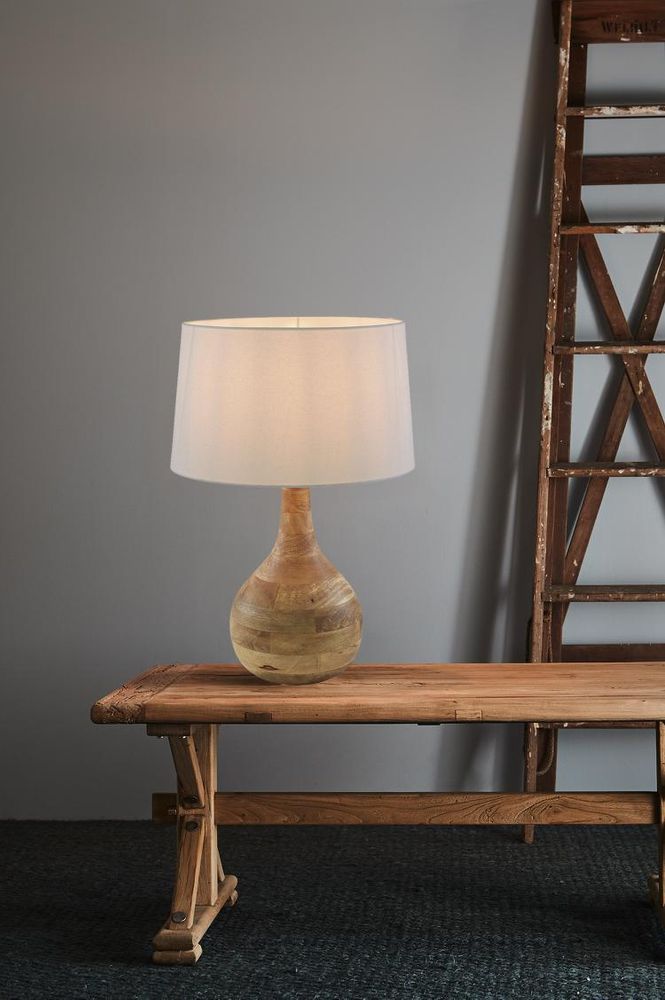 Sarod Small Table Lamp Dark Natural Base Only