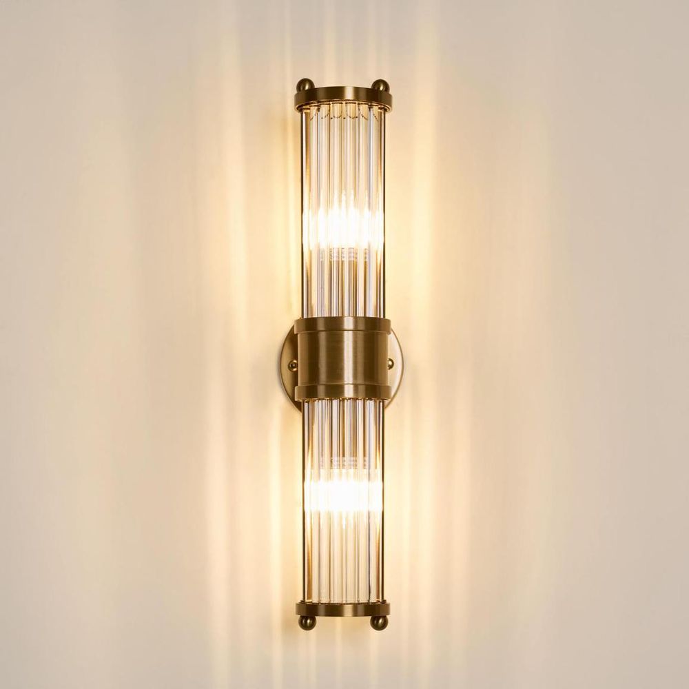 Jenson Up & Down Wall Light Brass