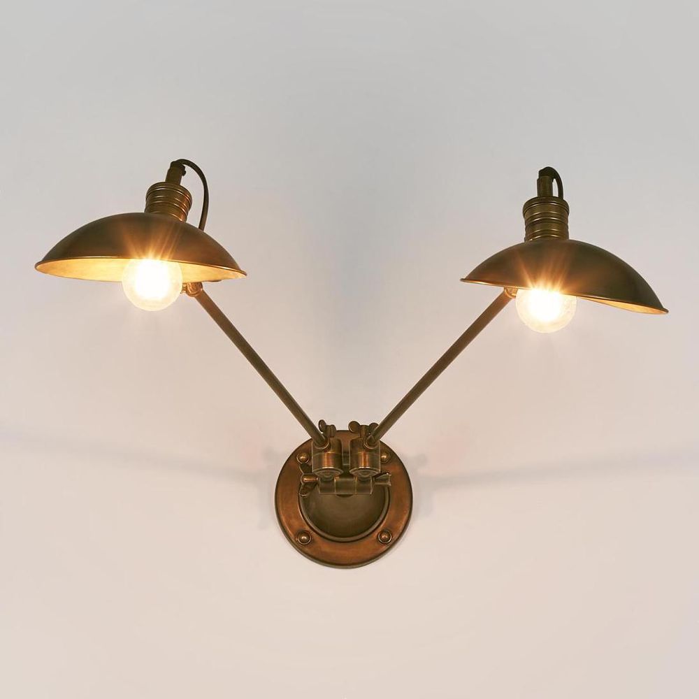 Remington Swing Arm Wall Light Brass
