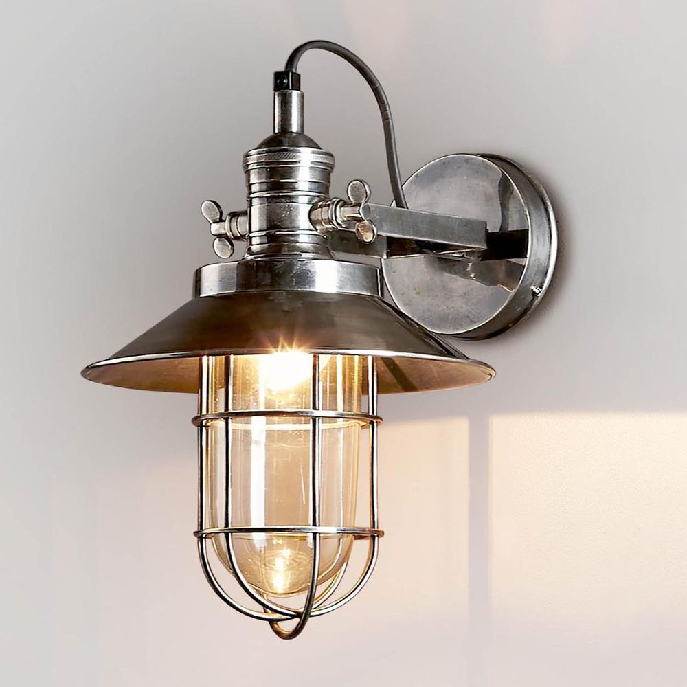 Maine Sconce Antique Silver