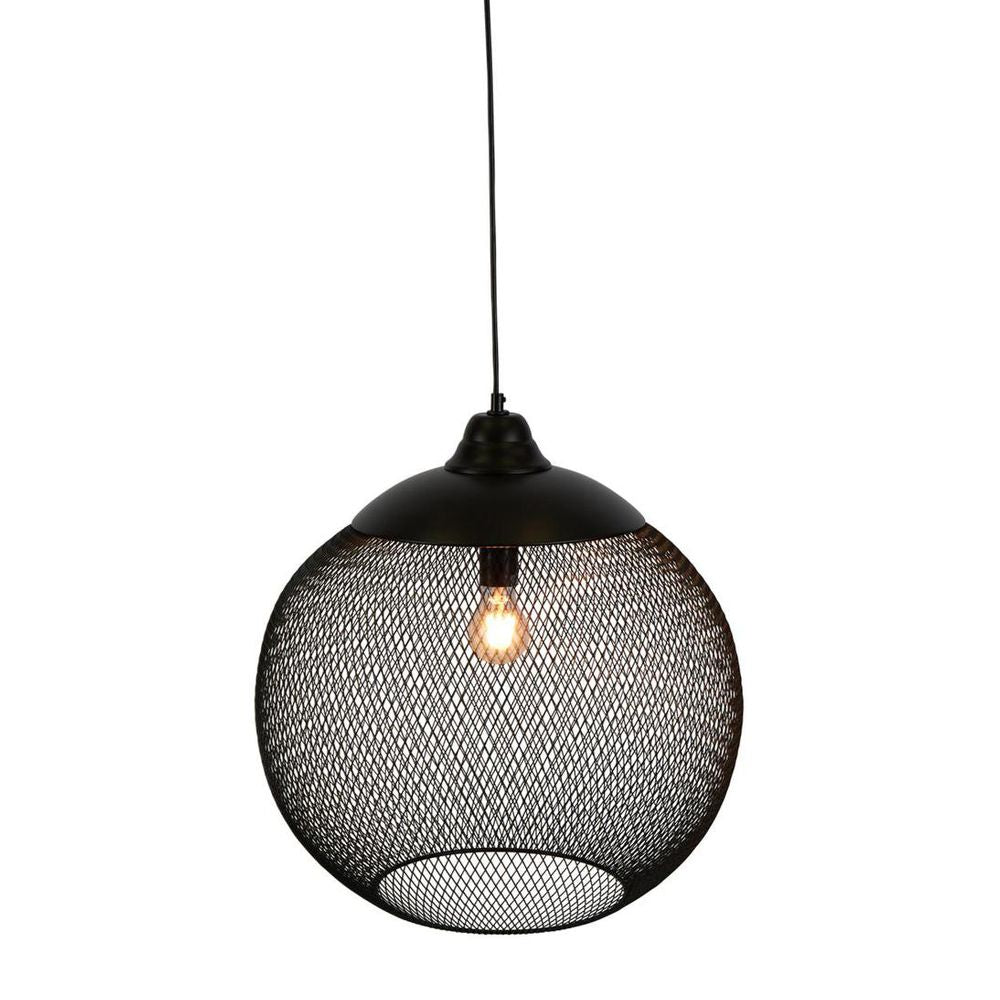 Carlo Large Pendant Light Black Metal