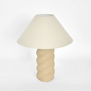 Twist Table Lamp and Shade Clay Natural