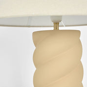 Twist Table Lamp and Shade Clay Natural