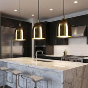 Lumi-R 1 Light Pendant Brass
