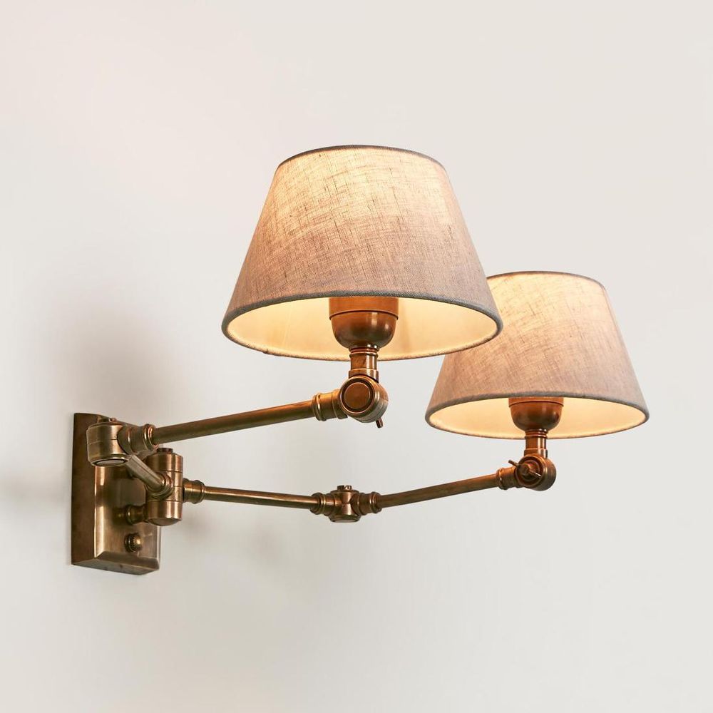 Worcester 2 Light Sconce Base Antique Brass