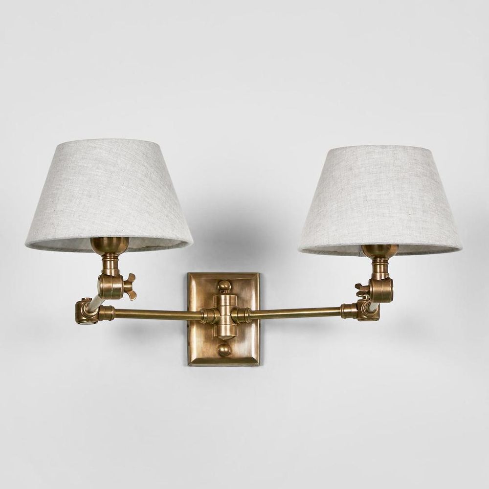 Worcester 2 Light Sconce Base Antique Brass