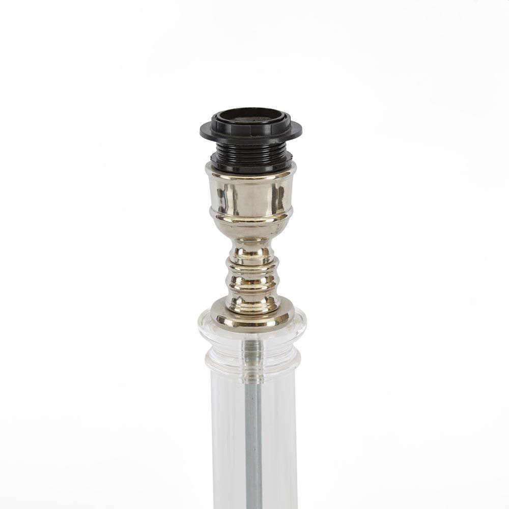 Rockpool 1 Light Table Lamp Base Only - Clear/Nickel