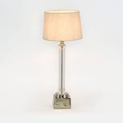 Rockpool 1 Light Table Lamp Base Only - Clear/Nickel