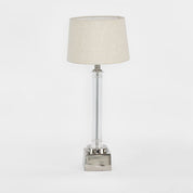Rockpool 1 Light Table Lamp Base Only - Clear/Nickel