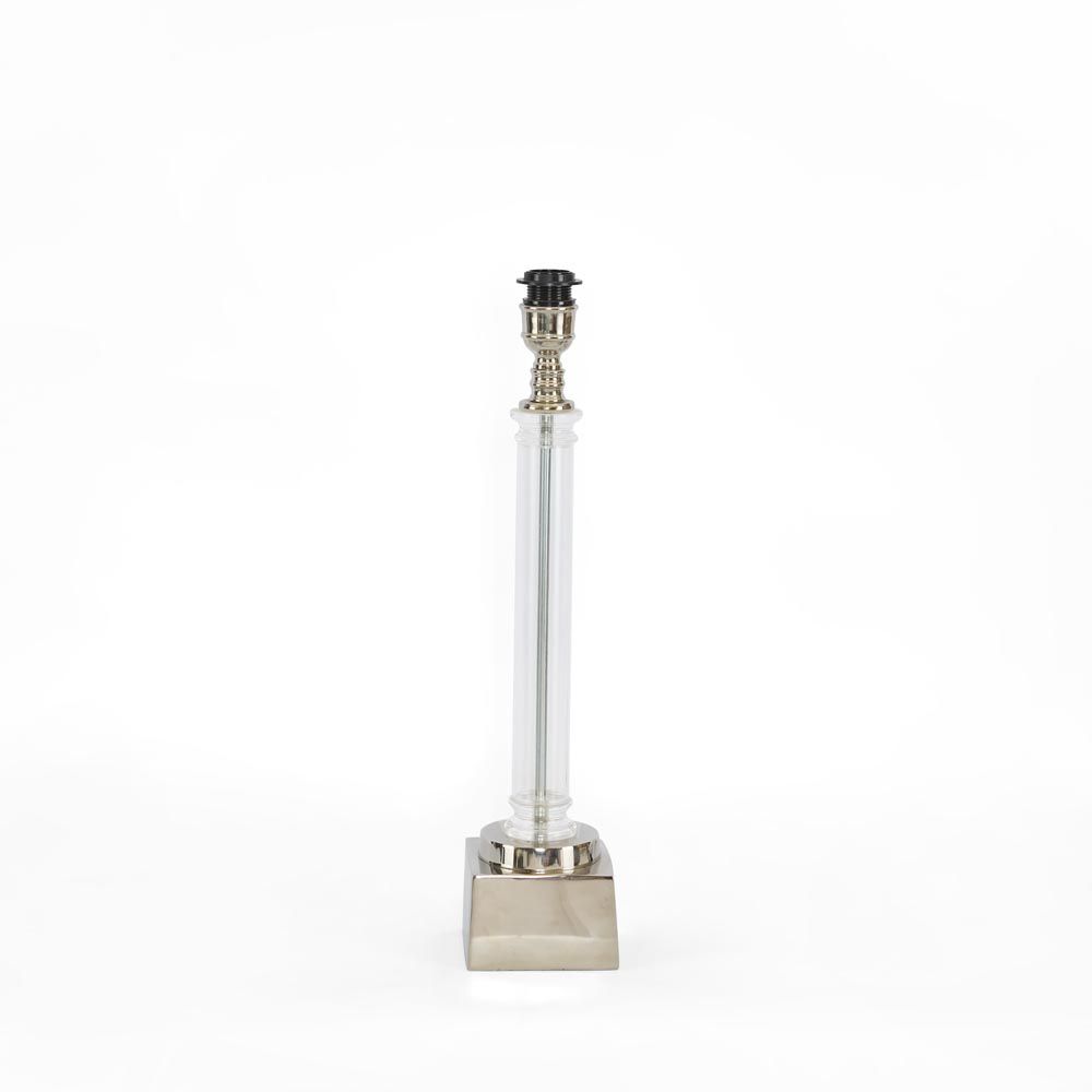 Rockpool 1 Light Table Lamp Base Only - Clear/Nickel