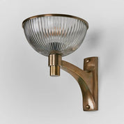 Astor Glass 1 Light Wall Lamp Brass