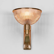 Astor Glass 1 Light Wall Lamp Brass