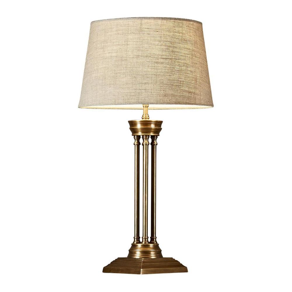 Hudson Table 4 Pillar Table Lamp Base Only Brass