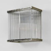 Verre Rectangular Glass Wall Light Nickel