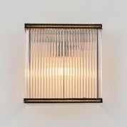 Verre Rectangular Glass Wall Light Nickel