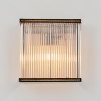 Verre Rectangular Glass Wall Light Nickel