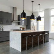 Lumi-R 1 Light Pendant Black Label Silver
