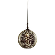 Moroccan 1 Light Ball Pendant 30cm Silver