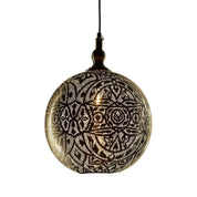 Moroccan 1 Light Ball Pendant 40cm Silver