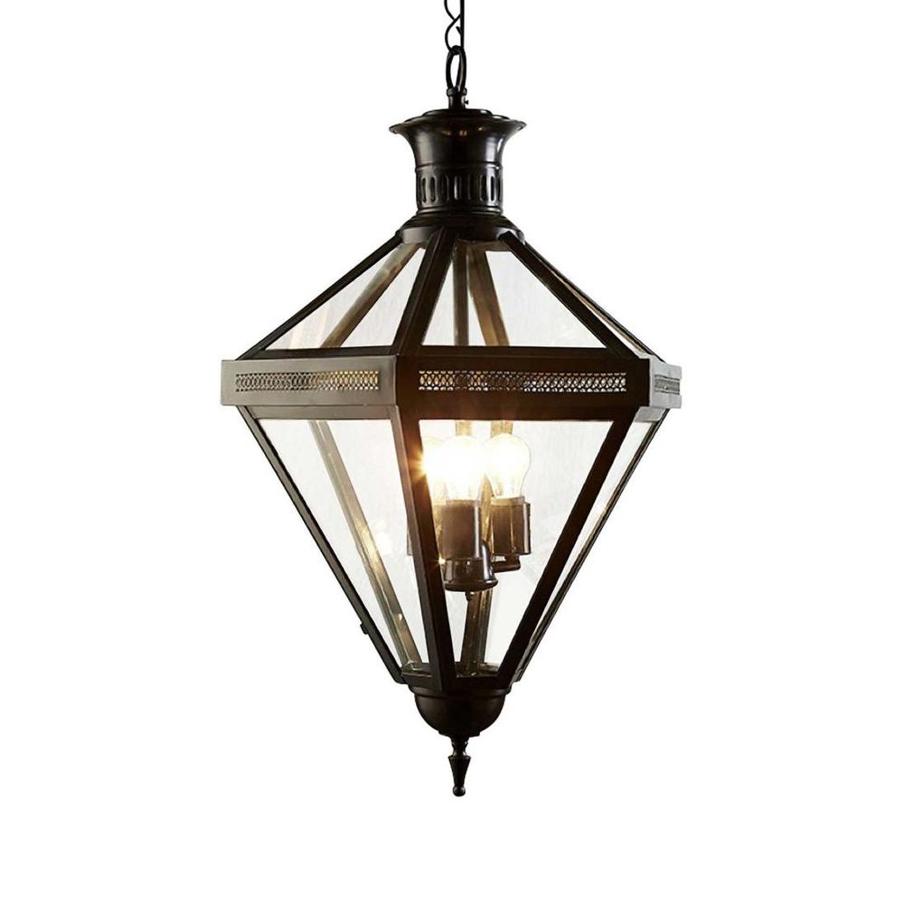 Rockefella 3 Light Pendant Black