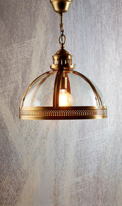 Winston 1 Light Pendant Antique Brass Small