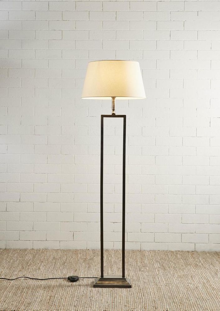 Hamilton 1 Light Floor Lamp Antique Silver